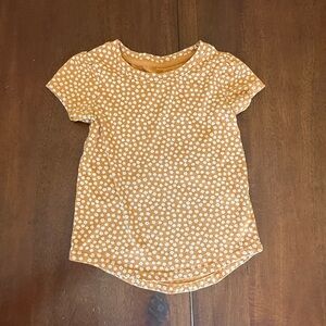 Cat & Jack Floral Short Sleeve Tee - Mustard